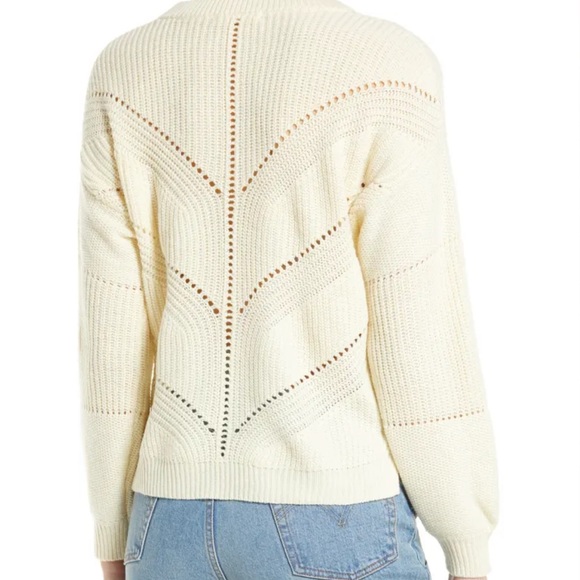 NWT Marine Layer Olivia Crewneck Cashmere Blend Sweater in white - Picture 2 of 10